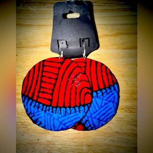 Woman’s African Fabric Earrings.